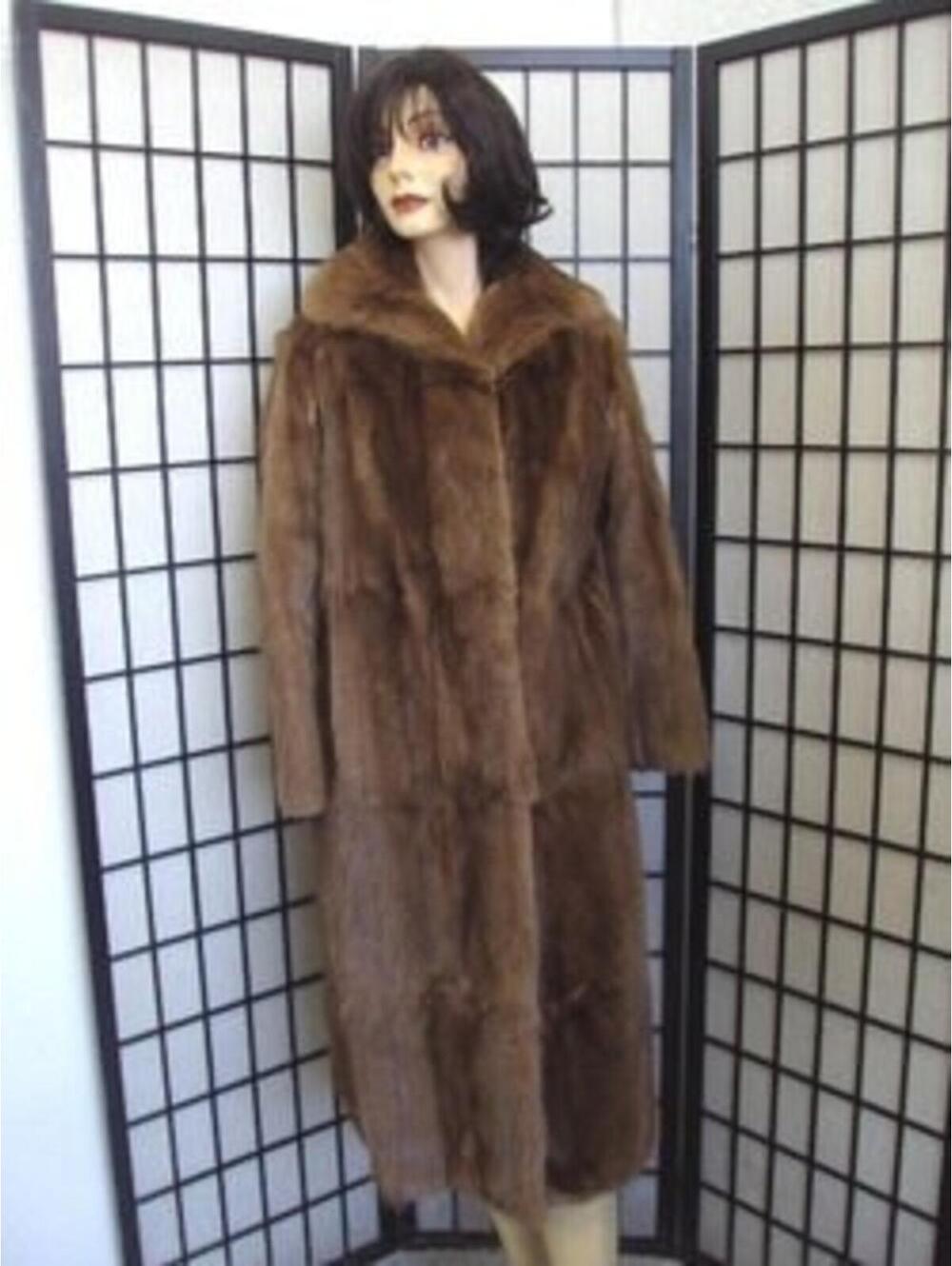 Mint Vintage Muskrat Fur Coat Women Woman Size 8 Medium